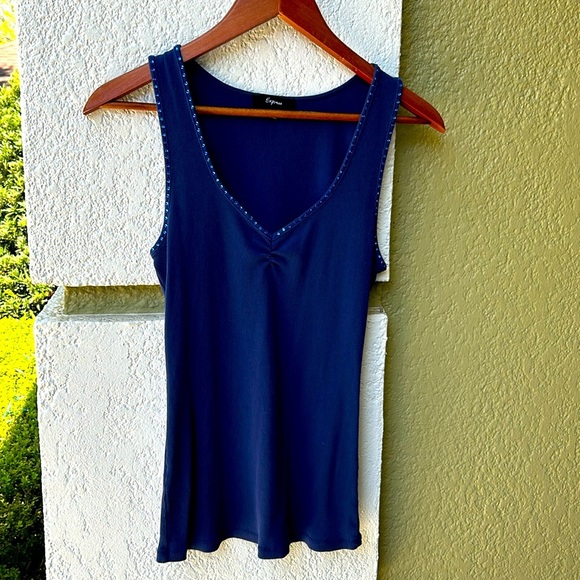 Express ribbed tank with rhinestones - Picture 1 of 6